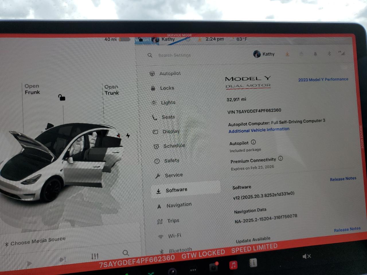 2023 Tesla Model Y VIN: 7SAYGDEF4PF662360 Lot: 81855055