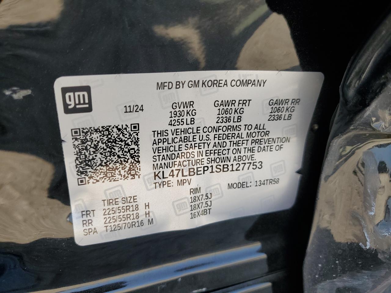 2025 Buick Envista Sport Touring VIN: KL47LBEP1SB127753 Lot: 70066495