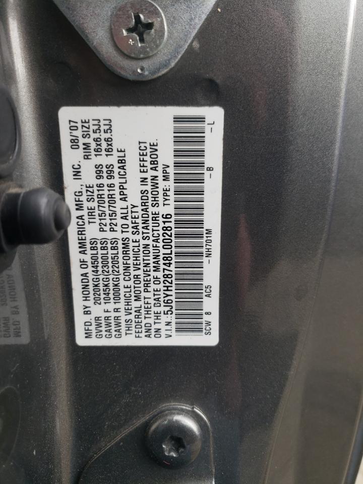 2008 Honda Element Ex VIN: 5J6YH28748L002816 Lot: 84261065