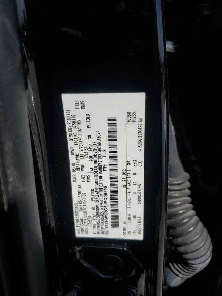 2018 Ford F150 Raptor VIN: 1FTFW1RG5JFD09749 Lot: 81333255