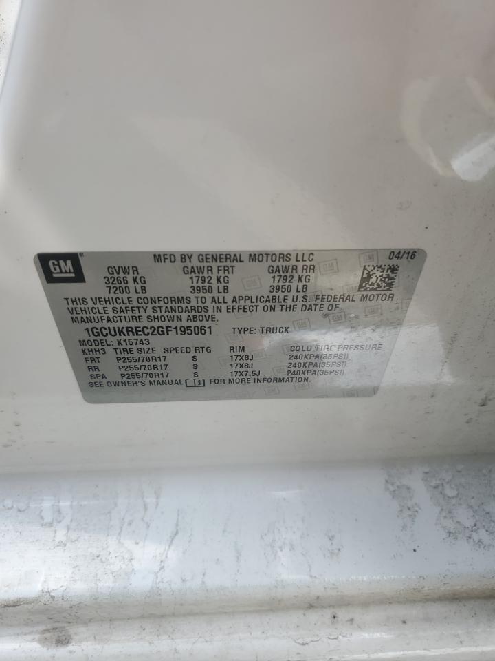 2016 Chevrolet Silverado K1500 Lt VIN: 1GCUKREC2GF195061 Lot: 81753575