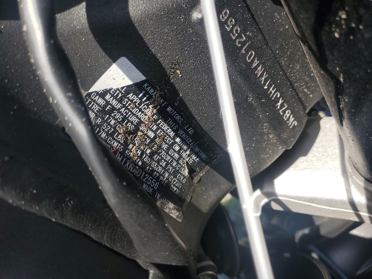 2022 Kawasaki Zx636 K VIN: JKBZXJH1XNA012556 Lot: 71995065