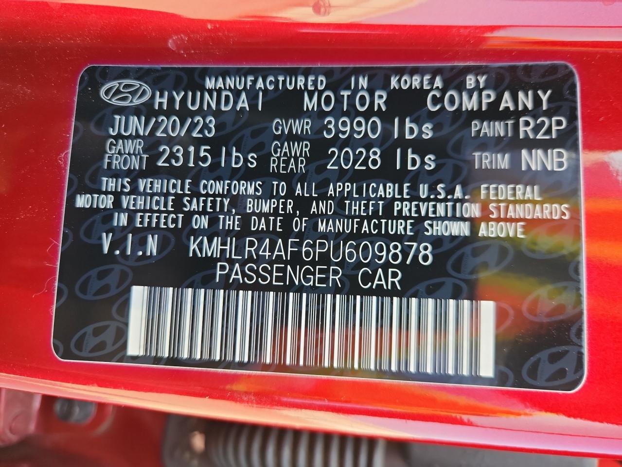 2023 Hyundai Elantra N Line VIN: KMHLR4AF6PU609878 Lot: 81496485