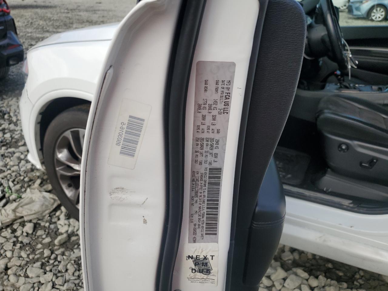 2020 Dodge Durango Gt VIN: 1C4RDJDG1LC286095 Lot: 84429335