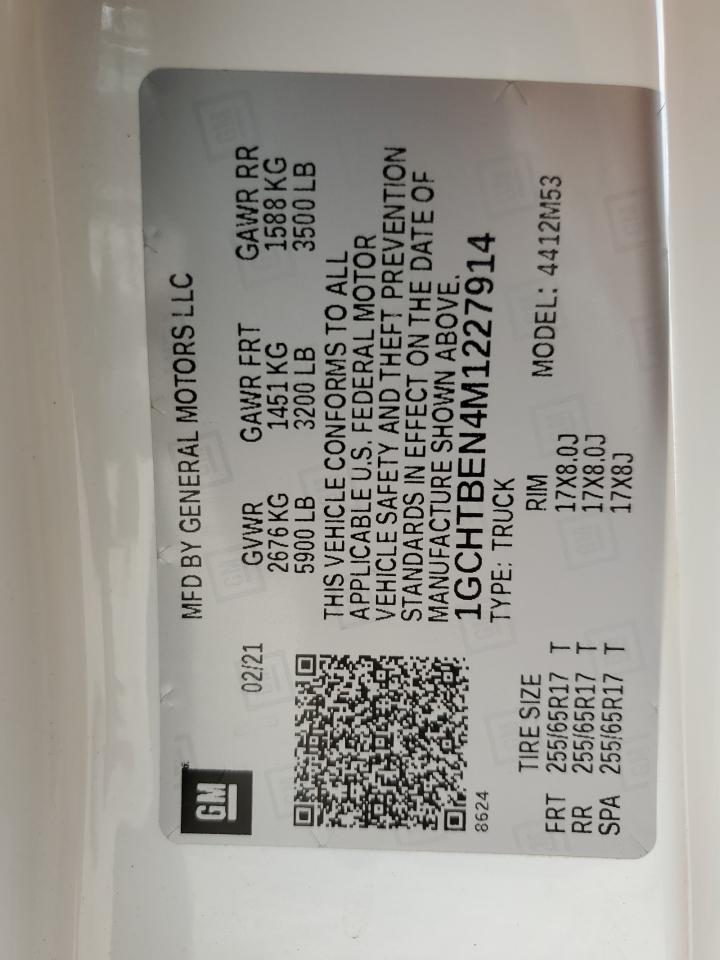 2021 Chevrolet Colorado VIN: 1GCHTBEN5M1263806 Lot: 80050215