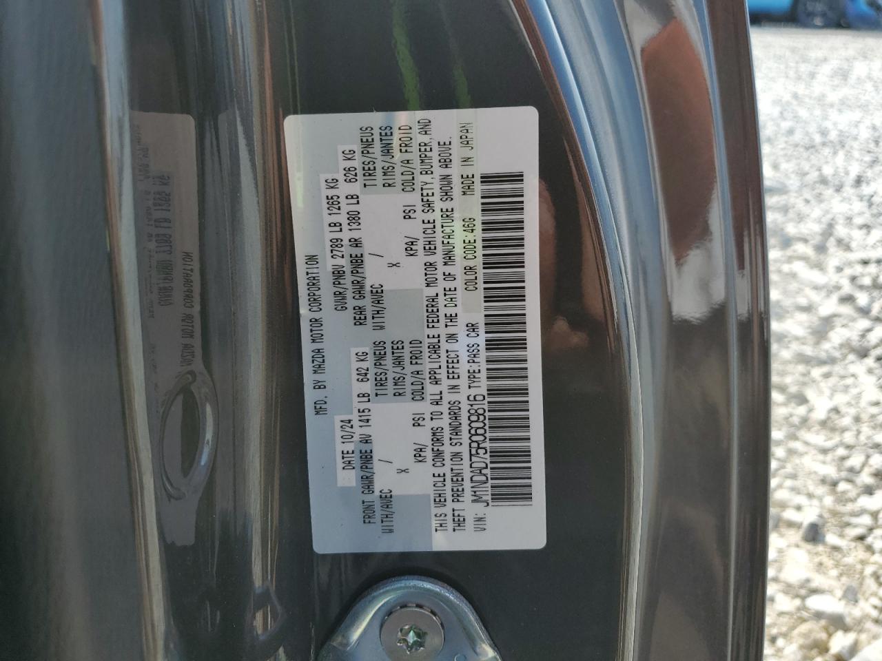 2024 Mazda Mx-5 Miata Grand Touring VIN: JM1NDAD75R0609816 Lot: 80777275