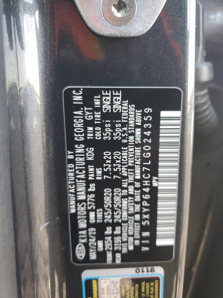 2020 Kia Telluride S VIN: 5XYP64HC7LG024359 Lot: 84208465