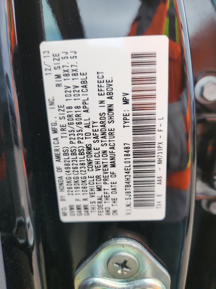 2014 Acura Rdx VIN: 5J8TB4H34EL018487 Lot: 80586315