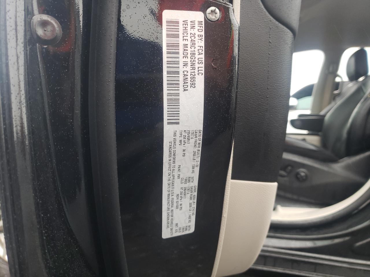 2022 Chrysler Pacifica Touring L VIN: 2C4RC1BG5NR126592 Lot: 81113415