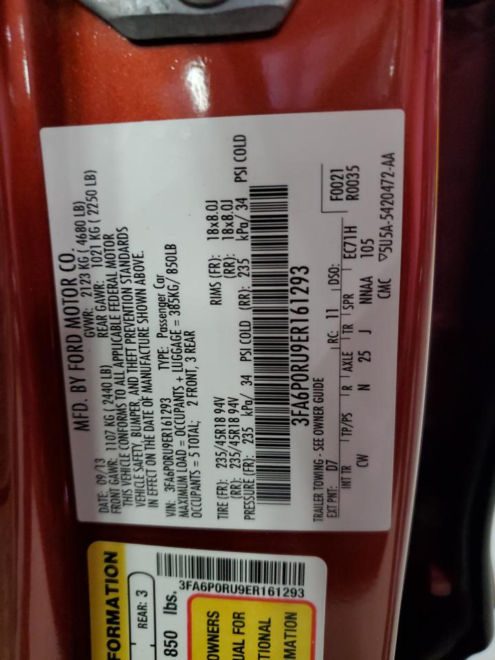 2014 Ford Fusion Titanium Hev VIN: 3FA6P0RU9ER161293 Lot: 67708685