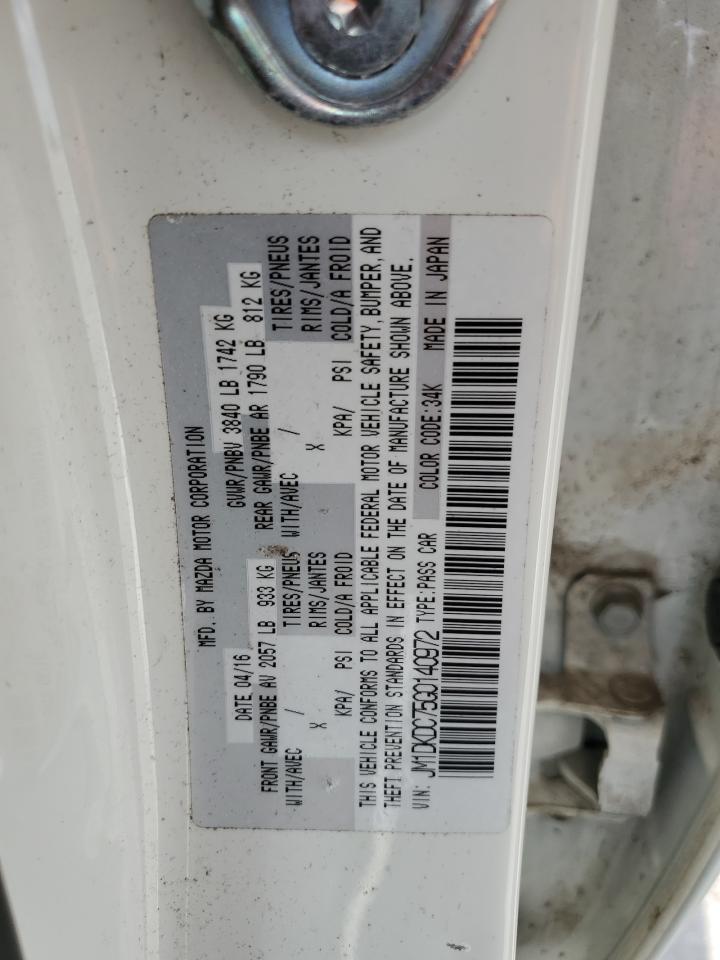 2016 Mazda Cx-3 Touring VIN: JM1DKDC75G0140972 Lot: 81444285