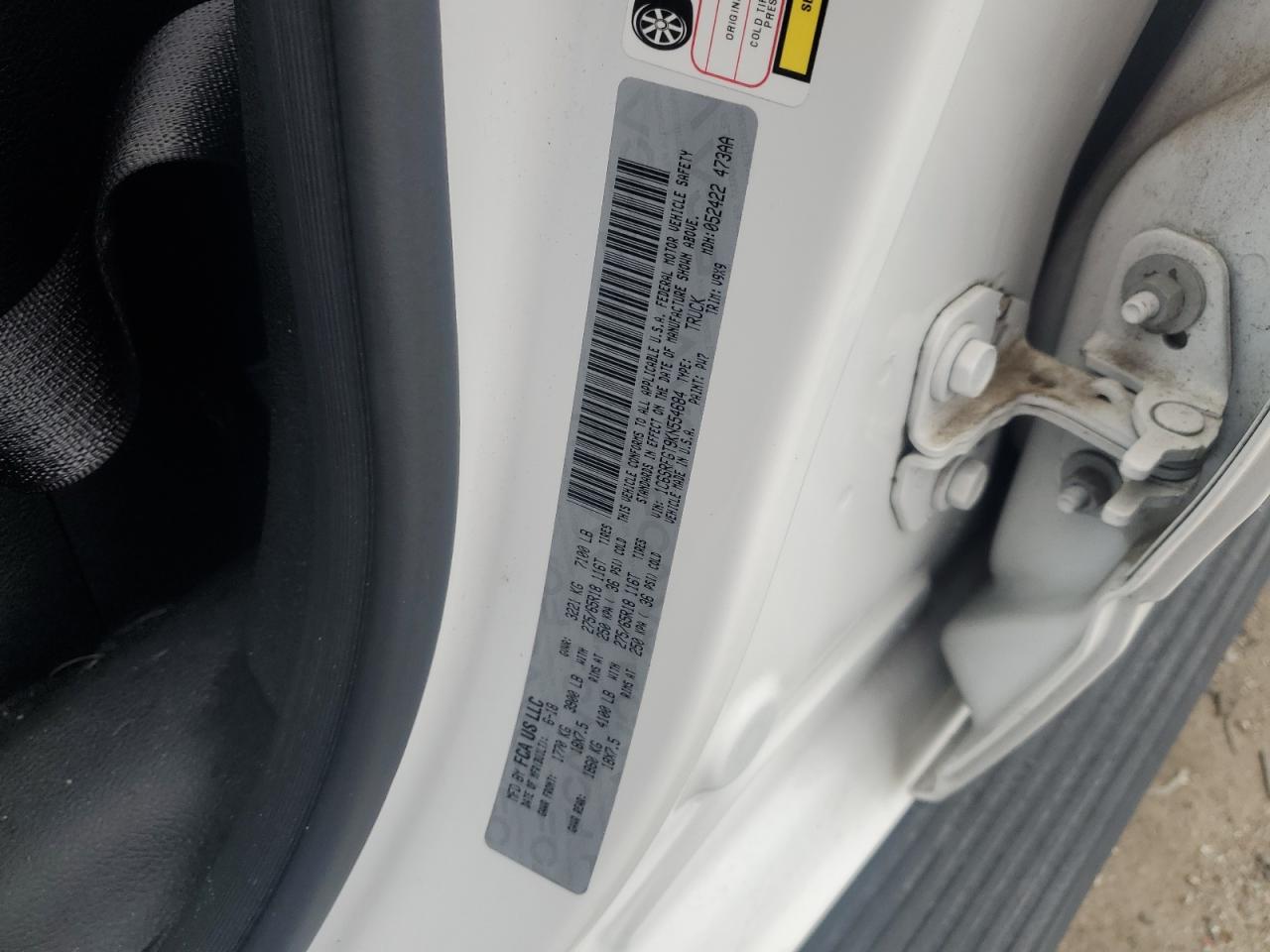 2019 Ram 1500 Tradesman VIN: 1C6SRFGT9KN554684 Lot: 83983525