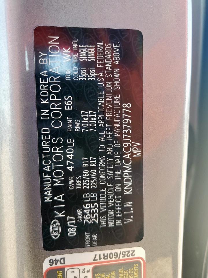 2018 Kia Sportage Lx VIN: KNDPMCAC9J7379778 Lot: 72087515