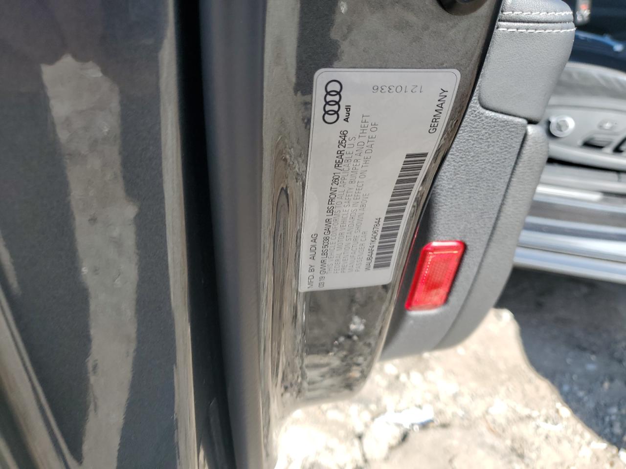 2019 Audi S4 Premium Plus VIN: WAUB4AF41KA067844 Lot: 72055485