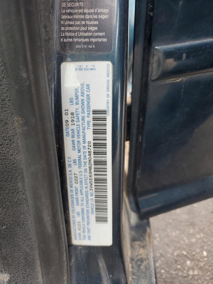 2002 Volkswagen Jetta Gls VIN: 3VWSE69M82M048720 Lot: 82134745