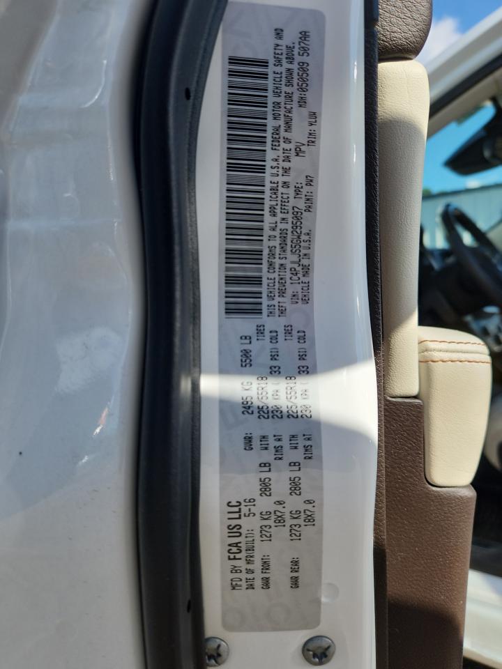 2016 Jeep Cherokee Overland VIN: 1C4PJLJS5GW295097 Lot: 81822245