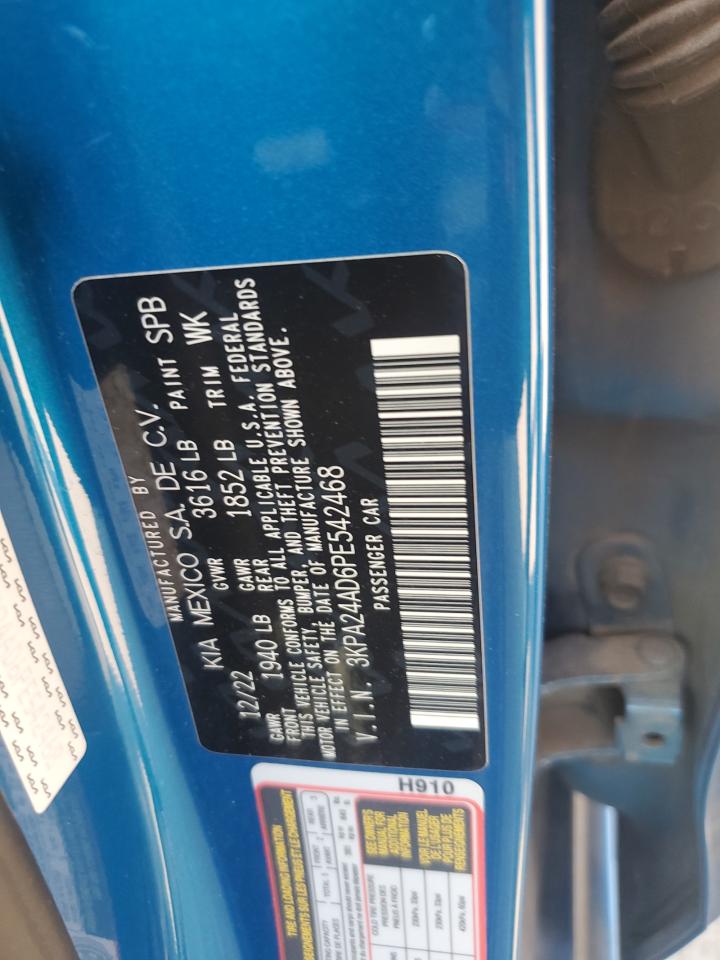 2023 Kia Rio Lx VIN: 3KPA24AD6PE542468 Lot: 71811495