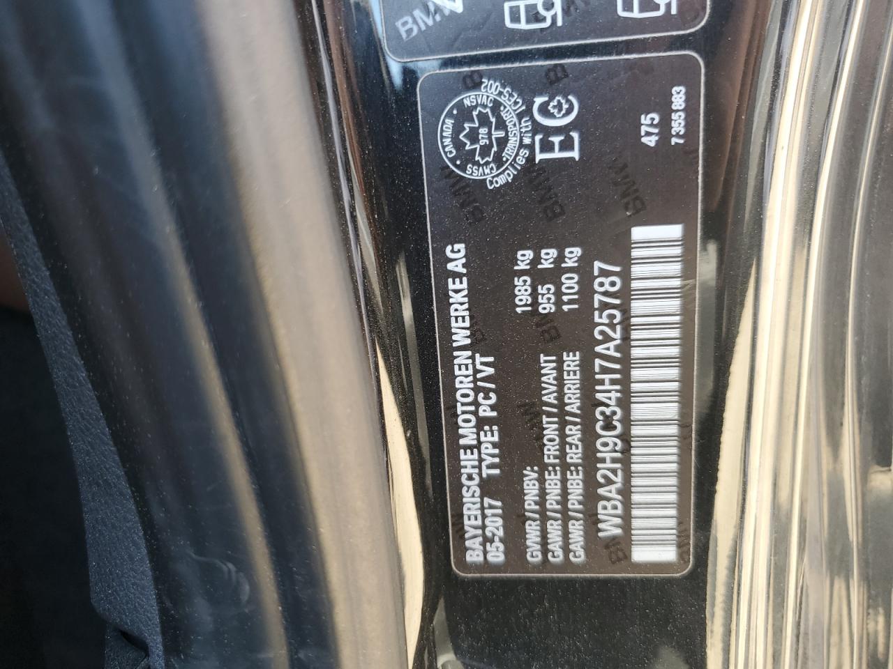 2017 BMW 230Xi VIN: WBA2H9C34H7A25787 Lot: 81285235