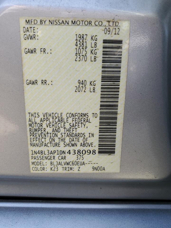 2013 Nissan Altima 3.5S VIN: 1N4BL3AP1DN438098 Lot: 81217425