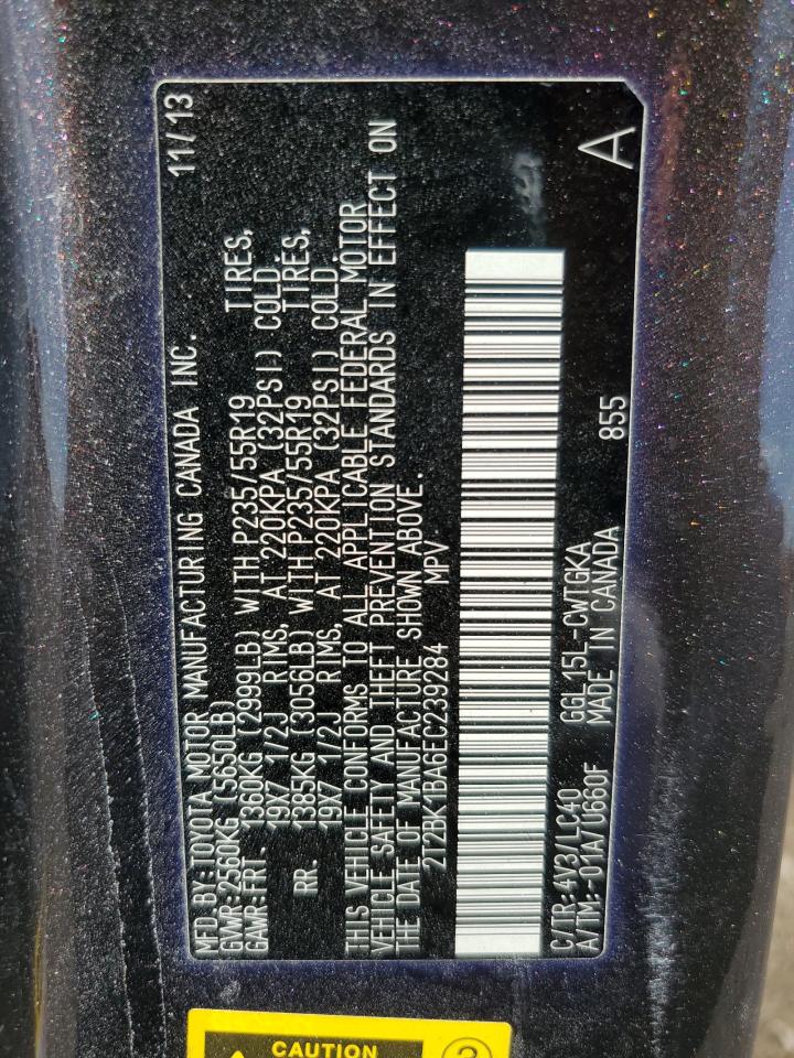 2014 Lexus Rx 350 Base VIN: 2T2BK1BA6EC239284 Lot: 81018715