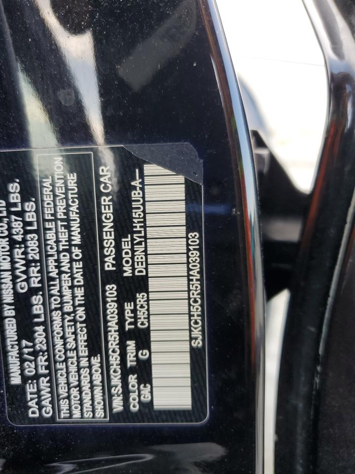 2017 Infiniti Qx30 Base VIN: SJKCH5CR5HA039103 Lot: 71526355