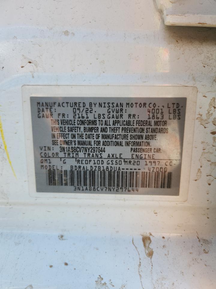 2022 Nissan Sentra Sv VIN: 3N1AB8CV7NY297644 Lot: 81870505