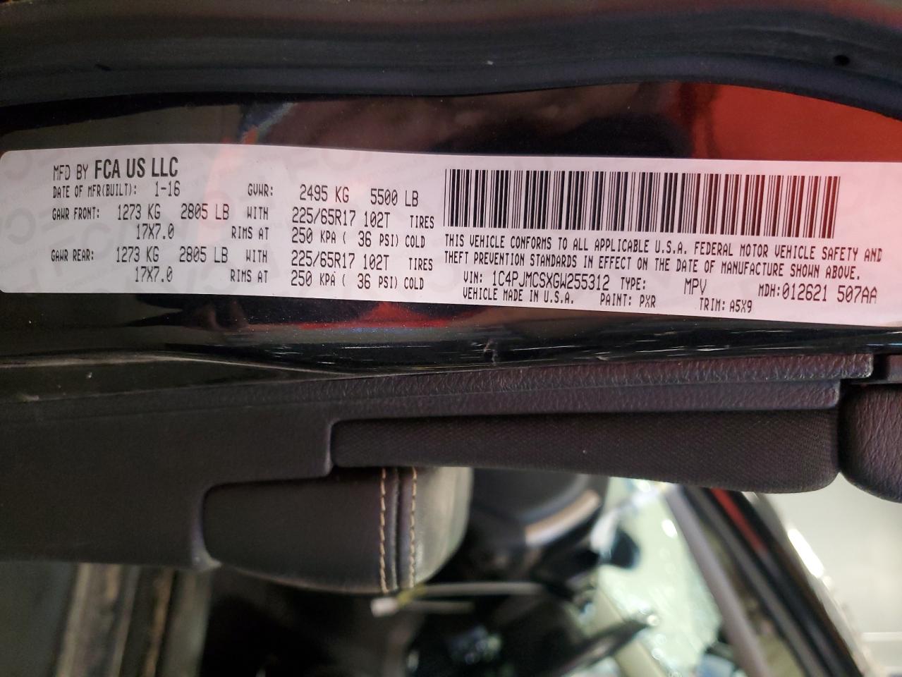 2016 Jeep Cherokee Latitude VIN: 1C4PJMCSXGW255312 Lot: 81901475