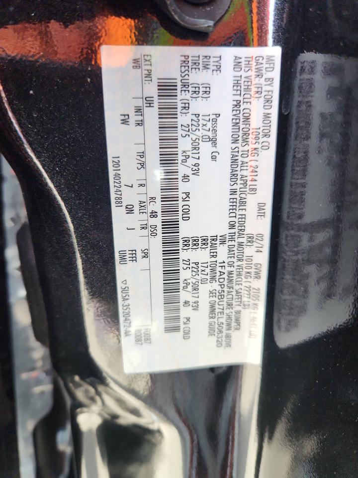 2014 Ford C-Max Sel VIN: 1FADP5BU7EL506320 Lot: 85108705