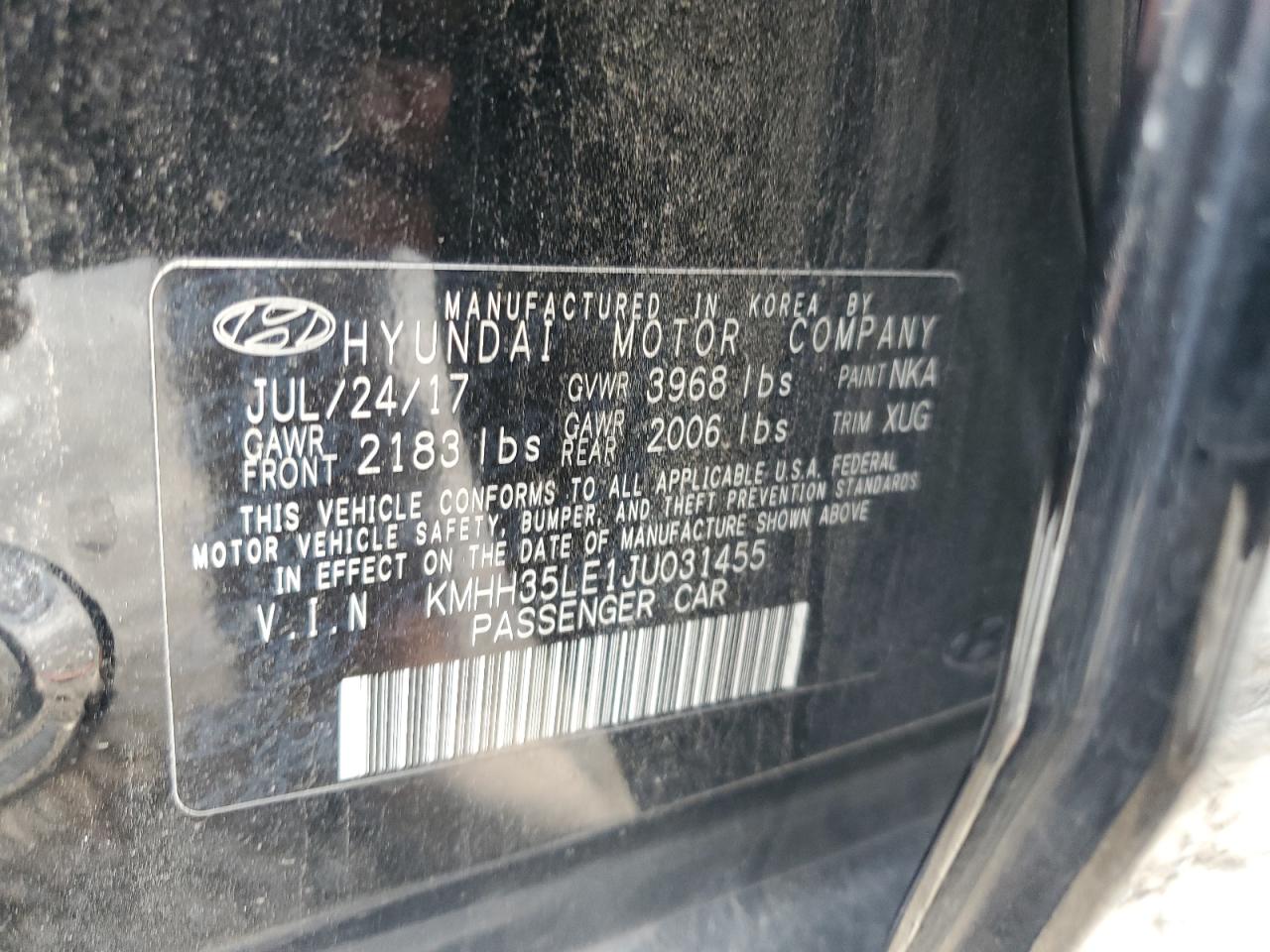 2018 Hyundai Elantra Gt VIN: KMHH35LE1JU031455 Lot: 81704555