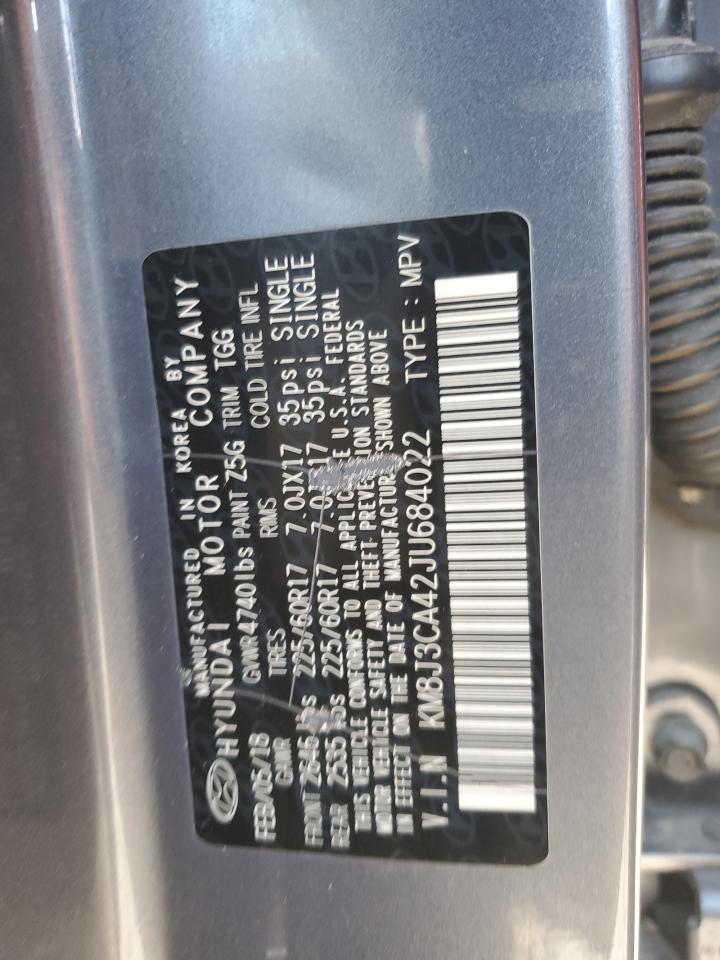 2018 Hyundai Tucson Sel VIN: KM8J3CA42JU684022 Lot: 71730535