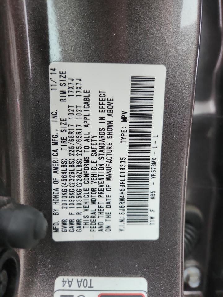 2015 Honda Cr-V Ex VIN: 5J6RM4H53FL018335 Lot: 81823305