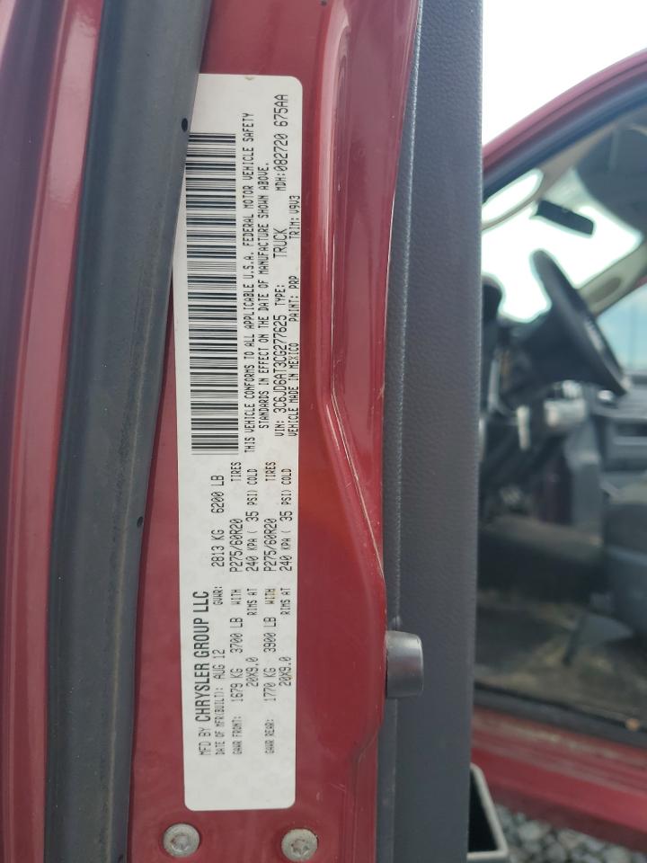 2012 Dodge Ram 1500 St VIN: 3C6JD6AT3CG277625 Lot: 71791715