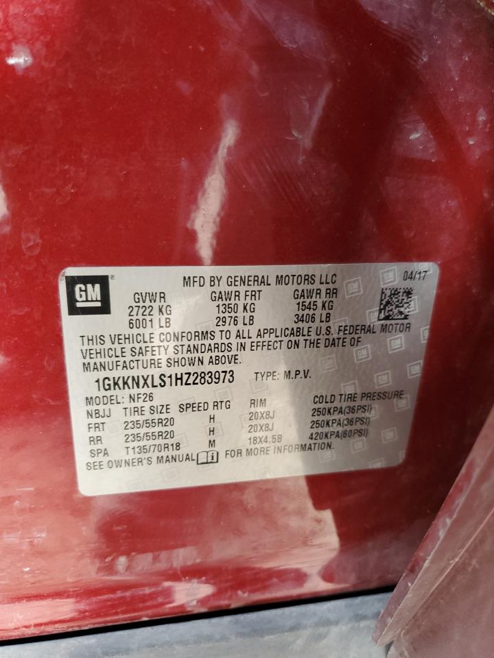 2017 GMC Acadia Denali VIN: 1GKKNXLS1HZ283973 Lot: 71194705