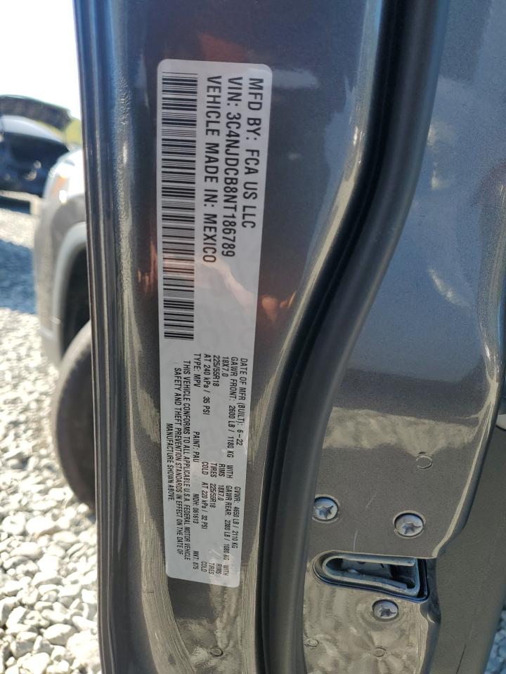 2022 Jeep Compass Limited VIN: 3C4NJDCB8NT186789 Lot: 80703665