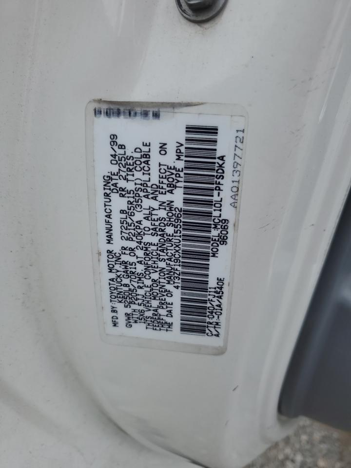 1999 Toyota Sienna Ce VIN: 4T3ZF19CXXU155962 Lot: 81711375