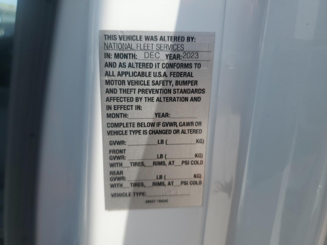 2023 Ford Transit T-250 VIN: 1FTBR1Y84PKB80354 Lot: 71999365