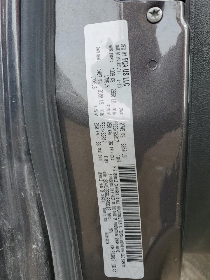 2018 Dodge Grand Caravan Gt VIN: 2C4RDGEG6JR203119 Lot: 84433585