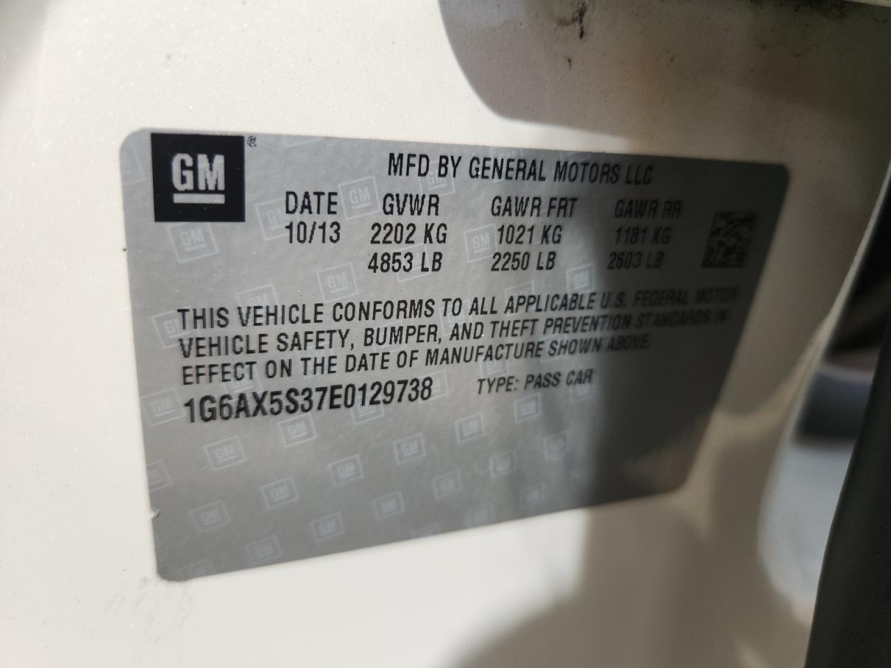 2014 Cadillac Cts Luxury Collection VIN: 1G6AX5S37E0129738 Lot: 82114925