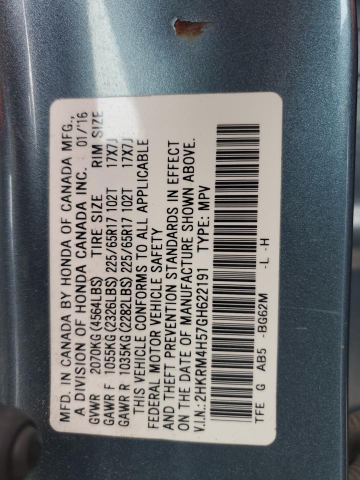 2016 Honda Cr-V Ex VIN: 2HKRM4H57GH622191 Lot: 81878115