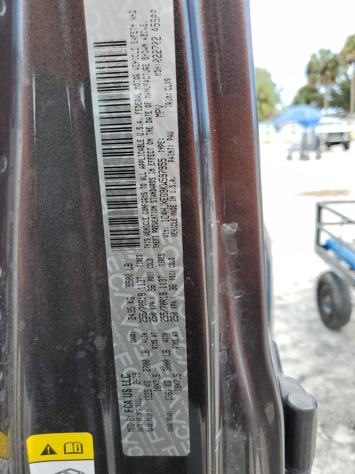 2019 Jeep Wrangler Unlimited Sahara VIN: 1C4HJXEG9KW597955 Lot: 80563375