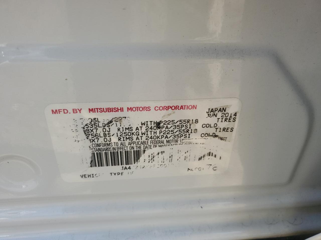 2015 Mitsubishi Outlander Gt VIN: JA4JZ4AX8FZ001019 Lot: 81369785