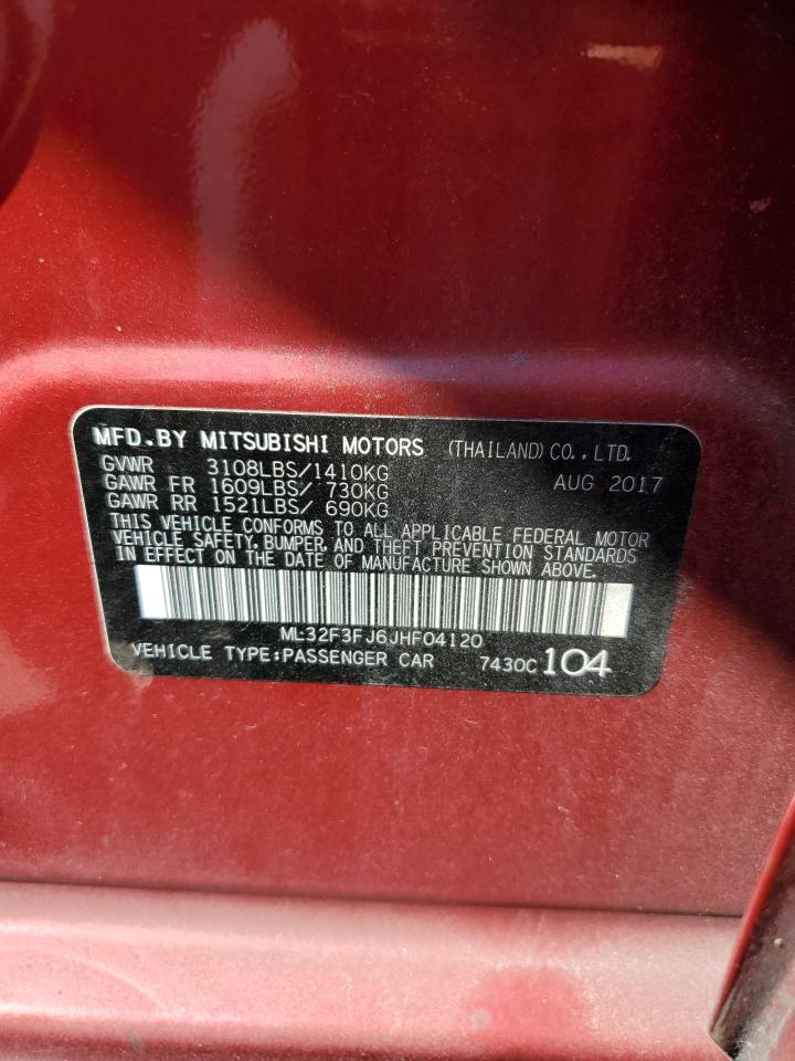 2018 Mitsubishi Mirage G4 Es VIN: ML32F3FJ6JHF04120 Lot: 83784185