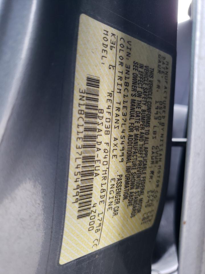 2007 Nissan Versa S VIN: 3N1BC11E37L454999 Lot: 71617785