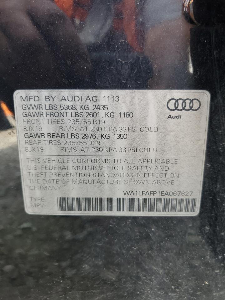 2014 Audi Q5 Premium Plus VIN: WA1LFAFP1EA067627 Lot: 81801075