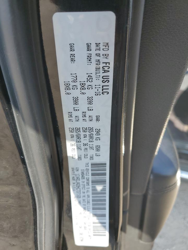 2017 Dodge Durango Sxt VIN: 1C4RDJAG9HC737169 Lot: 80933255