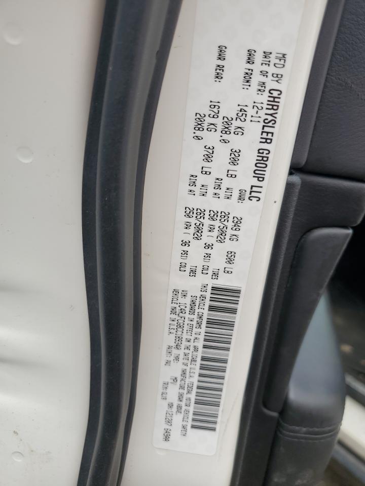 2012 Jeep Grand Cherokee Overland VIN: 1C4RJFCG8CC189340 Lot: 81435495