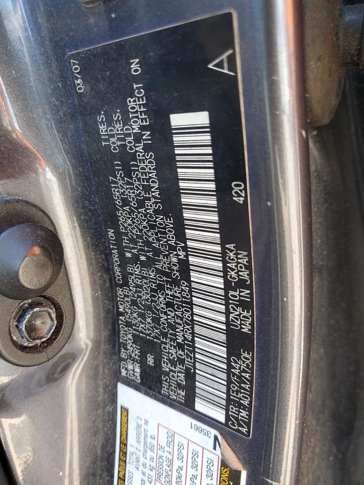 2007 Toyota 4Runner Sr5 VIN: JTEZT14RX78011849 Lot: 81019405