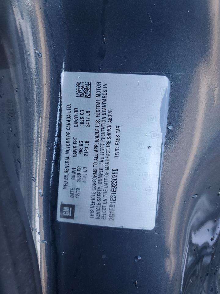 2014 Chevrolet Camaro Lt VIN: 2G1FB1E31E9230360 Lot: 81208645