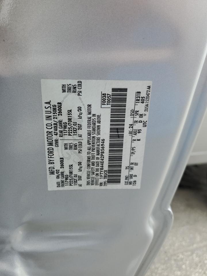 2002 Ford Ranger Super Cab VIN: 1FTYR44E42PB56946 Lot: 80067755