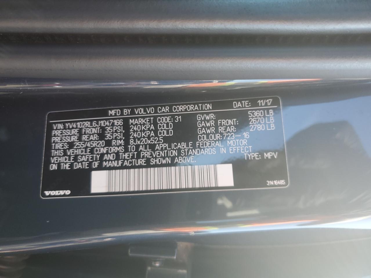 2018 Volvo Xc60 T5 Inscription VIN: YV4102RL6J1047166 Lot: 81312525